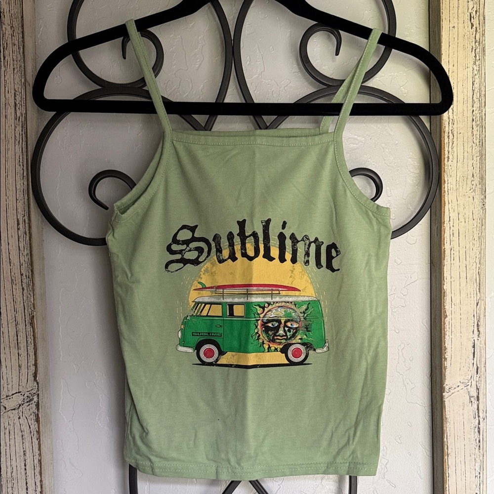 Green Sublime Graphic Tank Top | Size Youth Large
